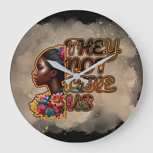 0.75" ronde acryl wandklok - ze houden niet van on (Voorkant)