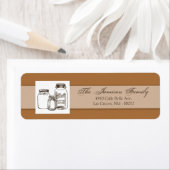 0,75 x 2,25-inch retouradres Mason Jar Country Rus Etiket (Insitu)