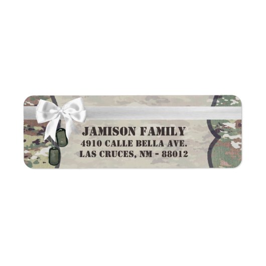 0,75 x 2,25-inch Return Address Label Army OCP Cam (Voorkant)