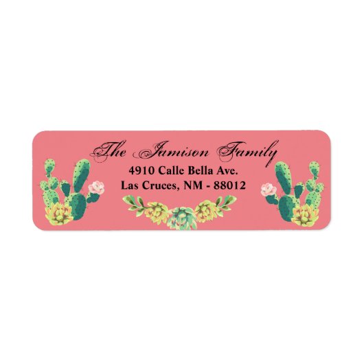 0,75 x 2,25-inch Return Address Label Bohemian Cac (Voorkant)