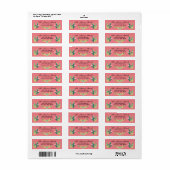 0,75 x 2,25-inch Return Address Label Bohemian Cac (Full Sheet)