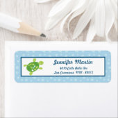 0,75 x 2,25-inch Return Address Label Zee Turtle R (Insitu)