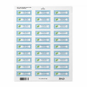 0,75 x 2,25-inch Return Address Label Zee Turtle R (Full Sheet)