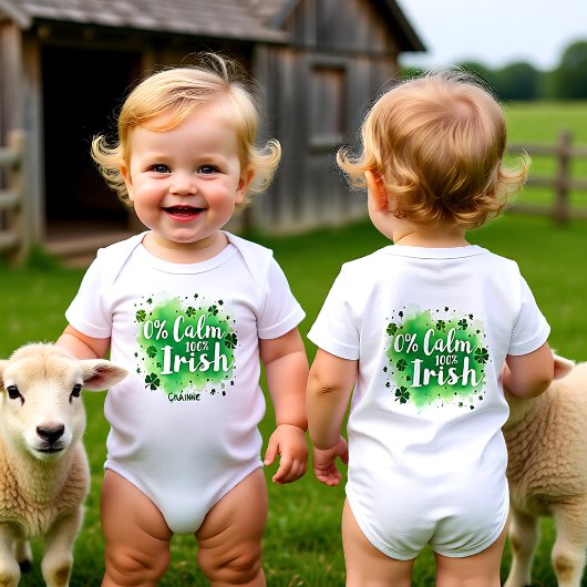 0% Calm, 100% Irish  for Spirited Sprouts Romper