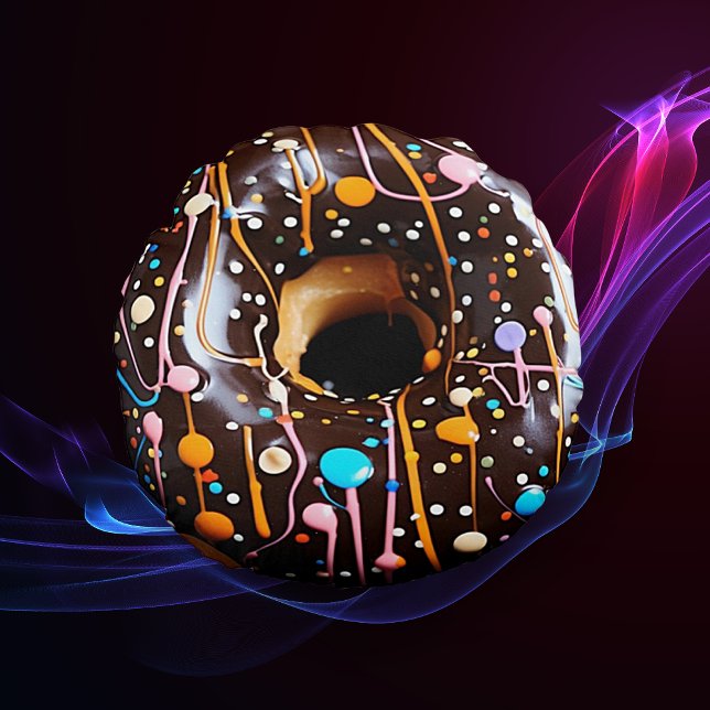 0 Calorieën Vetvrij Delicious Donut Pillow Rond Kussen (Creator heeft geüpload)