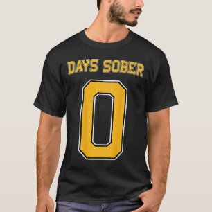 0 Dagen Nuchter Jersey Hockey Voetbal Grappig Drin T-shirt