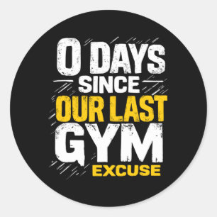 0 dagen sinds de laatste sportschooluitvlucht Powe Ronde Sticker