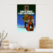 0 dagen sinds het laatste ongeval Japanse abstract Poster (Keuken)
