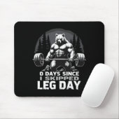 0 dagen sinds overgeslagen been-dag krachttraining muismat (Met muis)