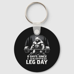 0 dagen sinds overgeslagen been-dag powerlifting b sleutelhanger