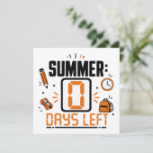 0 Dagen Te Laat Ontwerp voor School Aftelling Kaart (Staand voorkant)