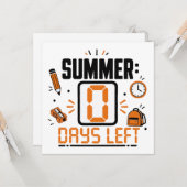 0 Dagen Te Laat Ontwerp voor School Aftelling Kaart (Voorkant / Achterkant in situ)
