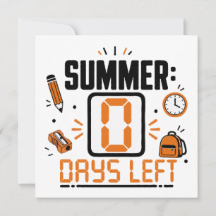 0 Dagen Te Laat Ontwerp voor School Aftelling Kaart