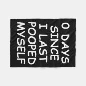 0 Days Since I Last Oped Myself, Funny, Jokes, Sar Fleece Deken (Voorkant (Horizontaal))