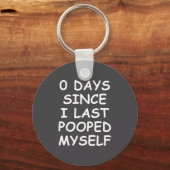 0 Days Since I Last Oped Myself, Funny, Jokes, Sar Sleutelhanger (Voorkant)