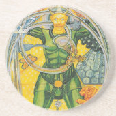 0. De pool - Thoth Tarot Zandsteen Onderzetter (Voorkant)