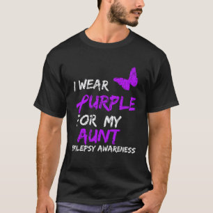 0 Epilepsie Ik Draag Paars Voor Mijn Tante Lint T-shirt