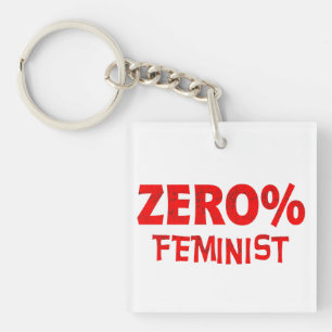0% feministisch anti-feminisme 0% feministisch sleutelhanger