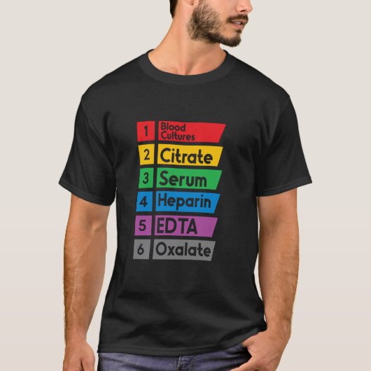 0 Flebotomie labtechnicus Volgorde van afname Fleb T-shirt (Voorkant)