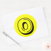0 Grote Ronde Geel Aantal Stickers door Janz (Envelop)