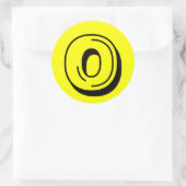 0 Grote Ronde Geel Aantal Stickers door Janz (Tas)