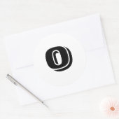 0 grote ronde witnummers stickers van Janz (Envelop)