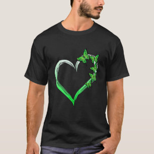 0 Hart Blauwe Vlinder Verspreidt Mentale Gezondhei T-shirt