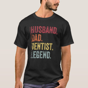 0 Heren Vintage Echtgenoot Vader Tandarts Legende T-shirt
