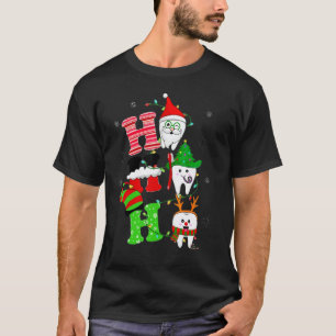 0 Ho Ho Ho Tandarts Kerst Grappige Tanden Tandarts T-shirt