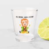 0% Iers, 100% Drink Funny Leprechaun Shot Glas (Voorkant)