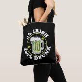 0 Iers 100 Drink Groen Bier Grappig St Patrick s Tote Bag (Dichtbij)
