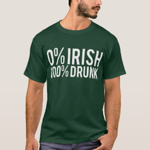 0% Iers 100% Drink T-shirt