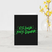0% Iers 100% Dronken Grappig St. Patrick's Dag Cad Kaart (Gele Bloem)