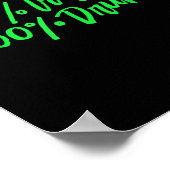0% Iers 100% Dronken Grappig St. Patricks Day Cade Poster (Hoek)