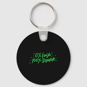 0% Iers 100% Dronken Grappig St. Patricks Day Cade Sleutelhanger