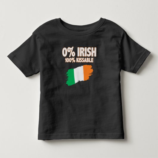 0% Iers 100% Kissable Kinder Shirts (Voorkant)