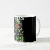 0% Iers 100% Zwart -grappige St. Patricks Dag Zwar Koffiemok (Voorkant rechts)