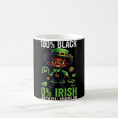 0% Iers 100% Zwart -grappige St. Patricks Dag Zwar Koffiemok (Center)