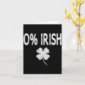 0% Iers Grappig St. Patrick's Day Shamrock Mannen  Kaart (Gele Bloem)