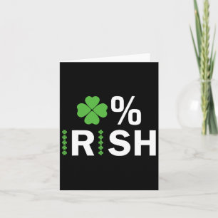 0% Iers Lucky Shamrock Zero Percent Ierse St Patr Kaart