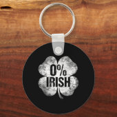 0% Iers Shamrock St Patrick's Dag Grappige Sint Pa Sleutelhanger (Voorkant)