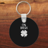 0% Iers St. Patrick's Day Zero Procent Graphic T- Sleutelhanger (Voorkant)
