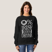 0 Ierse 100 Drink Happy St Patrick Day Beer Trui (Voorkant volledig)