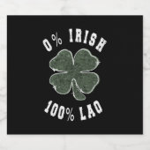 0 Ierse 100 Loa Shamrock Sparkling Wijnetiket (Enkel label)