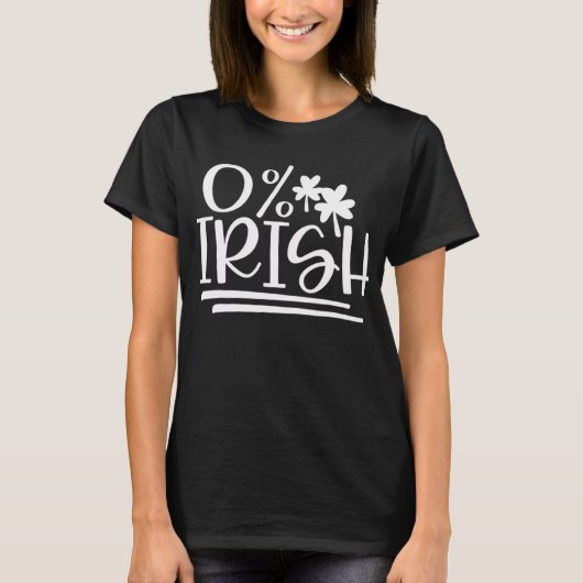 0% Ierse Shamrocks Mannen Vrouwen St. Patrick's Da T-shirt (Voorkant)