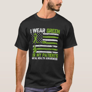 0 Ik draag groen voor de geestelijke gezondheid va T-shirt