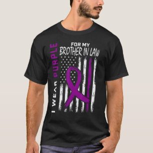 0 Ik draag paars voor mijn zwager Epilepsie Bewust T-shirt