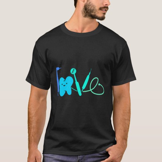 0 Ik hou van mijn tandarts T-shirt (Voorkant)