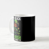 0% Irish 100% Black -funny St. Patricks Day Black Koffiemok (Voorkant links)