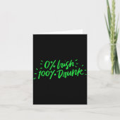 0% Irish 100% Drunk Funny St Patricks Day Gift Sai Kaart (Voorkant)